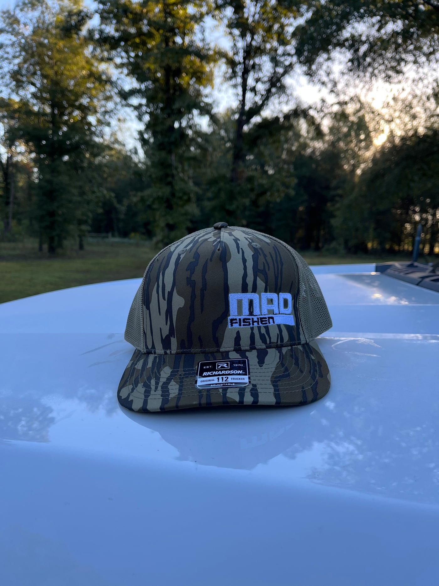 Mad Fishen orange patch hat