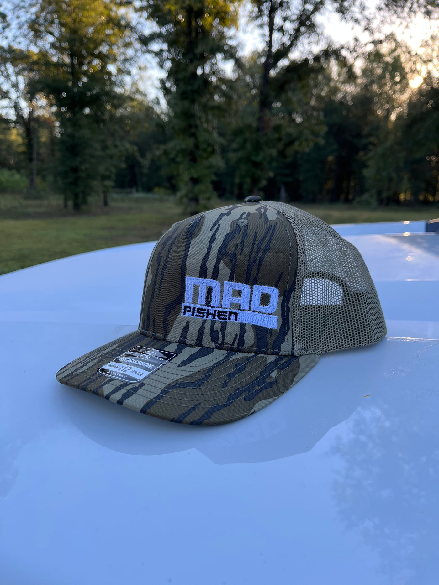 Mad Fishen orange patch hat